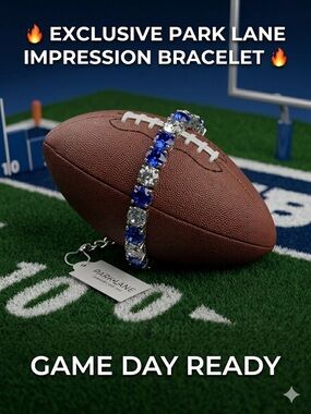 Park Lane Impression Fire Tennis Bracelet Blue Silver Cowboys Football Game Day
